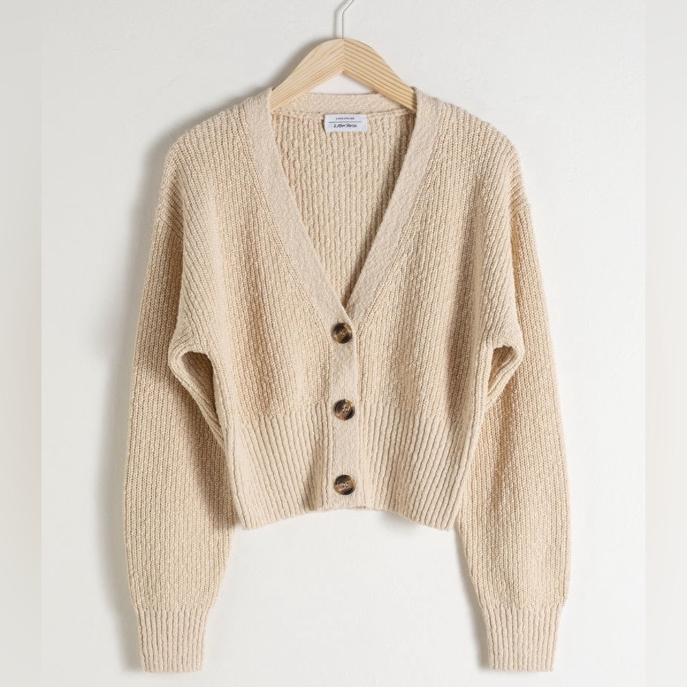 & Other Stories Cream Cardigan Sweater